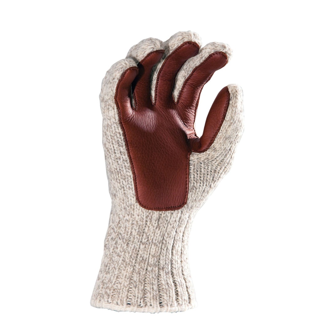 Ragg wool gloves with leather palm shop